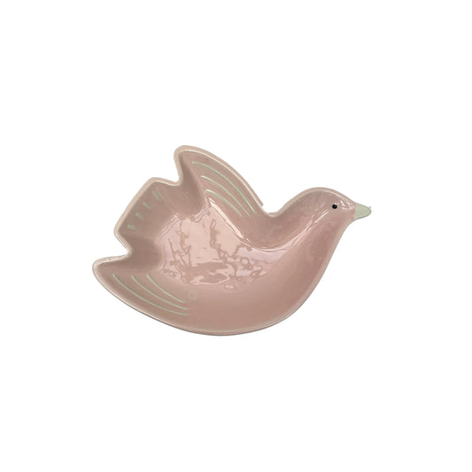 Plato Pájaro Rosa